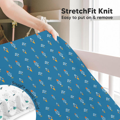 KeaBabies 2-Pack Baby Crib Sheets for Boys, Girls - 52x28 Viscose Derived from Bamboo Toddler Bed