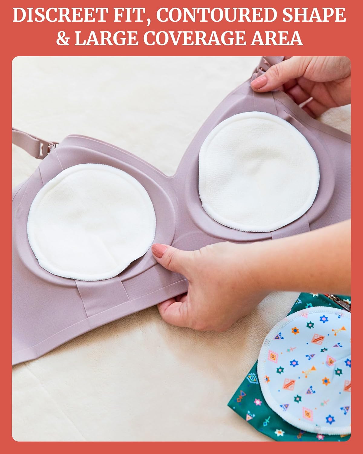 Nursing Pads - Breast Pads for Leaking Milk - Reusable & Washable Breastfeeding Pads - Stay Dry