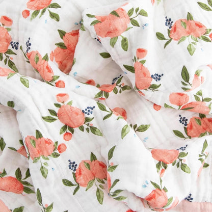 Little Unicorn Newborn Receiving Quilt | Ultra- Soft, Multi-Layered Muslin Fabric | Gift for