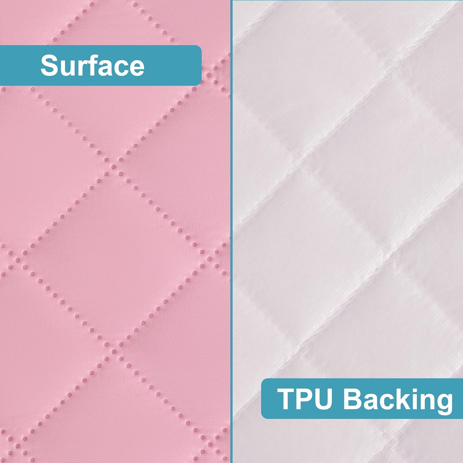 NTBAY 2 Pack Waterproof Mini Crib Mattress Protector, Quilted 24"x38" Fitted Mattress Cover