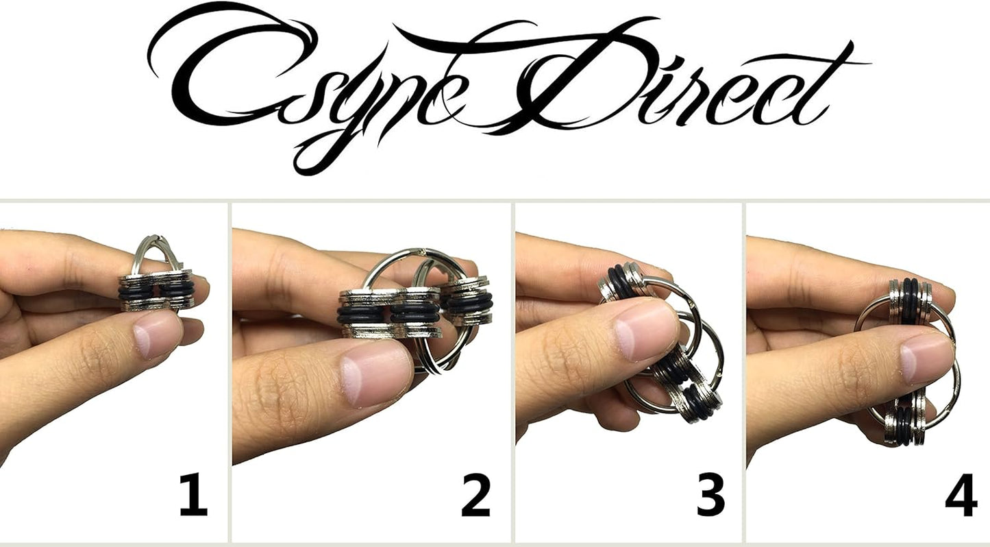 Fidget Toys Roller Chain - Stress Relief Perfect for ADHD, ADD, Anxiety in Classroom, Office, School, Work for Students, Teens, Adults Stocking Stuffers Gifts (3 Piece Style 1)