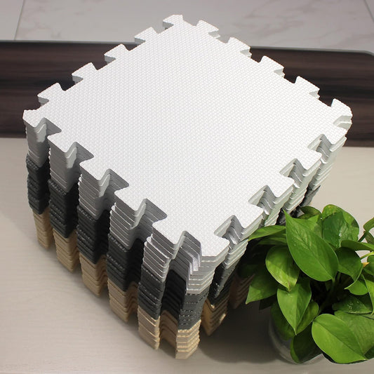 MQIAOHAM® 25 Pieces Puzzle Play Mats, Soft Baby Play Mat, Kids Interlocking Foam Floor Tiles, Toddlers Carpet Playmats G301025-101110112