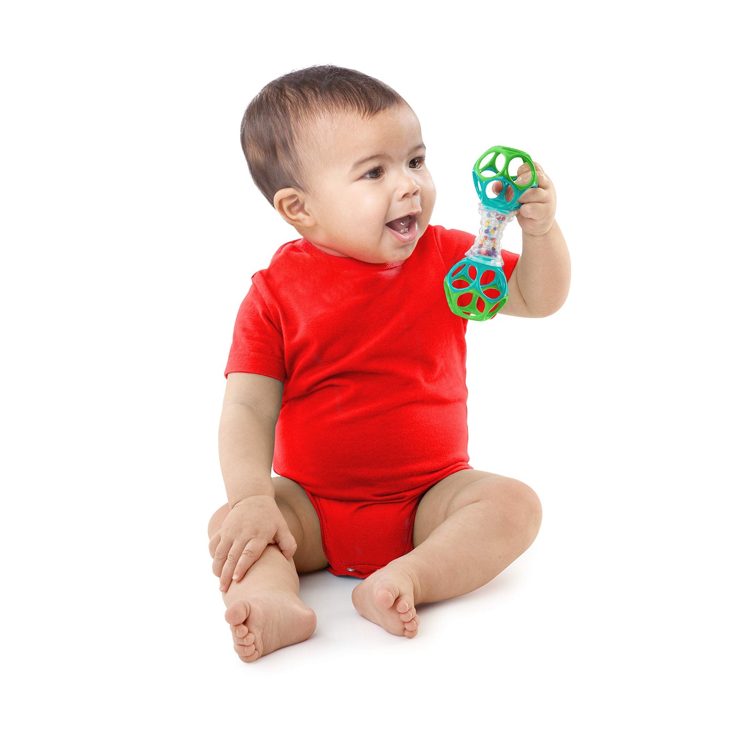 Bright Starts Little Shakers 6pc Gift Set, Easy-Grasp Oball Technology, Baby Rattles, Balls and