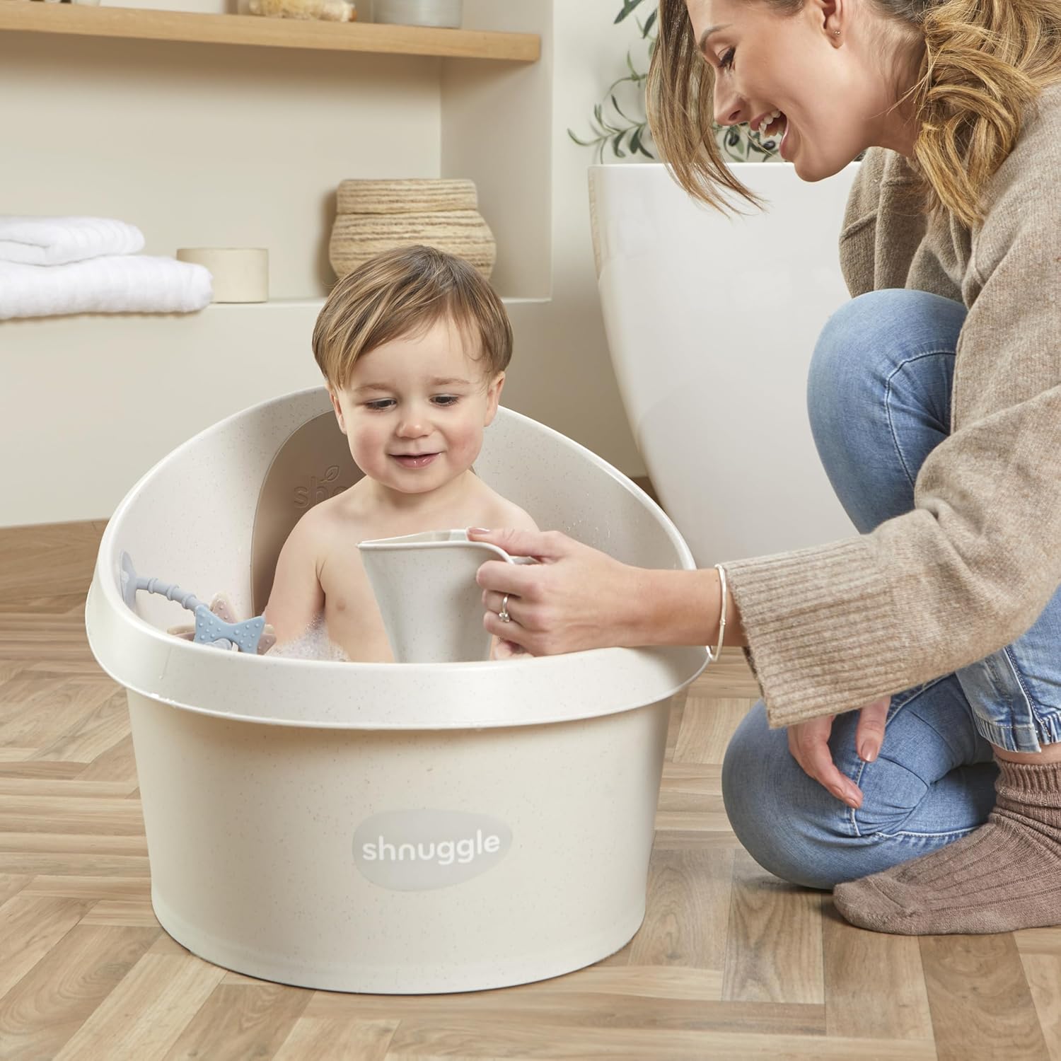 ECO Toddler Bath Tub | Larger Bath Seat for Bigger Kids at Bathtime | Includes Warm and Soft Foam