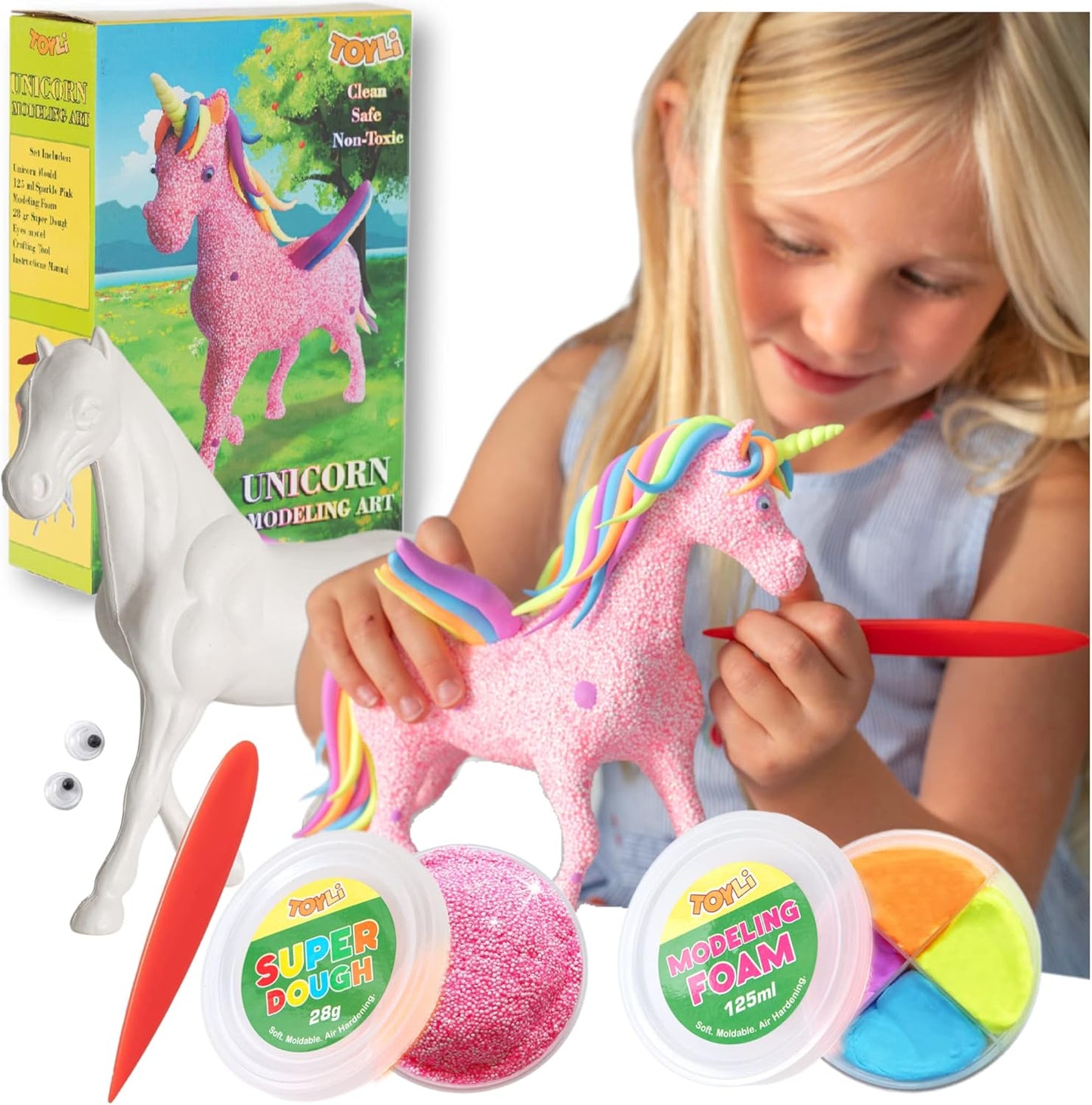 TOYLI Unicorn Modeling Art Kit - Unicorn Crafts for Kids 4-6