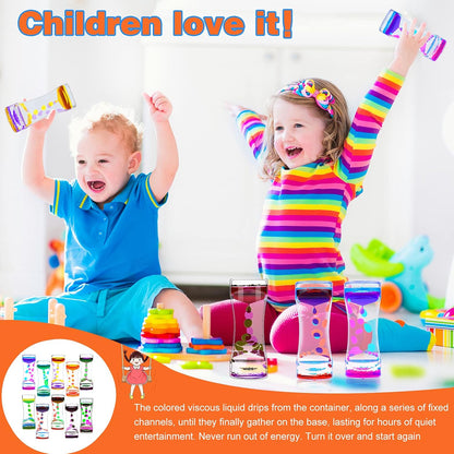 Liquid Motion Bubbler Timer 10 Pack Diamond Shaped Liquid Timer for Fidget Toy,Autism Toys, Children Activity, Calm Relaxing,Penguin Desk Toys and Home Ornament (SF-10 PCS-Liquid Motion Bubble)