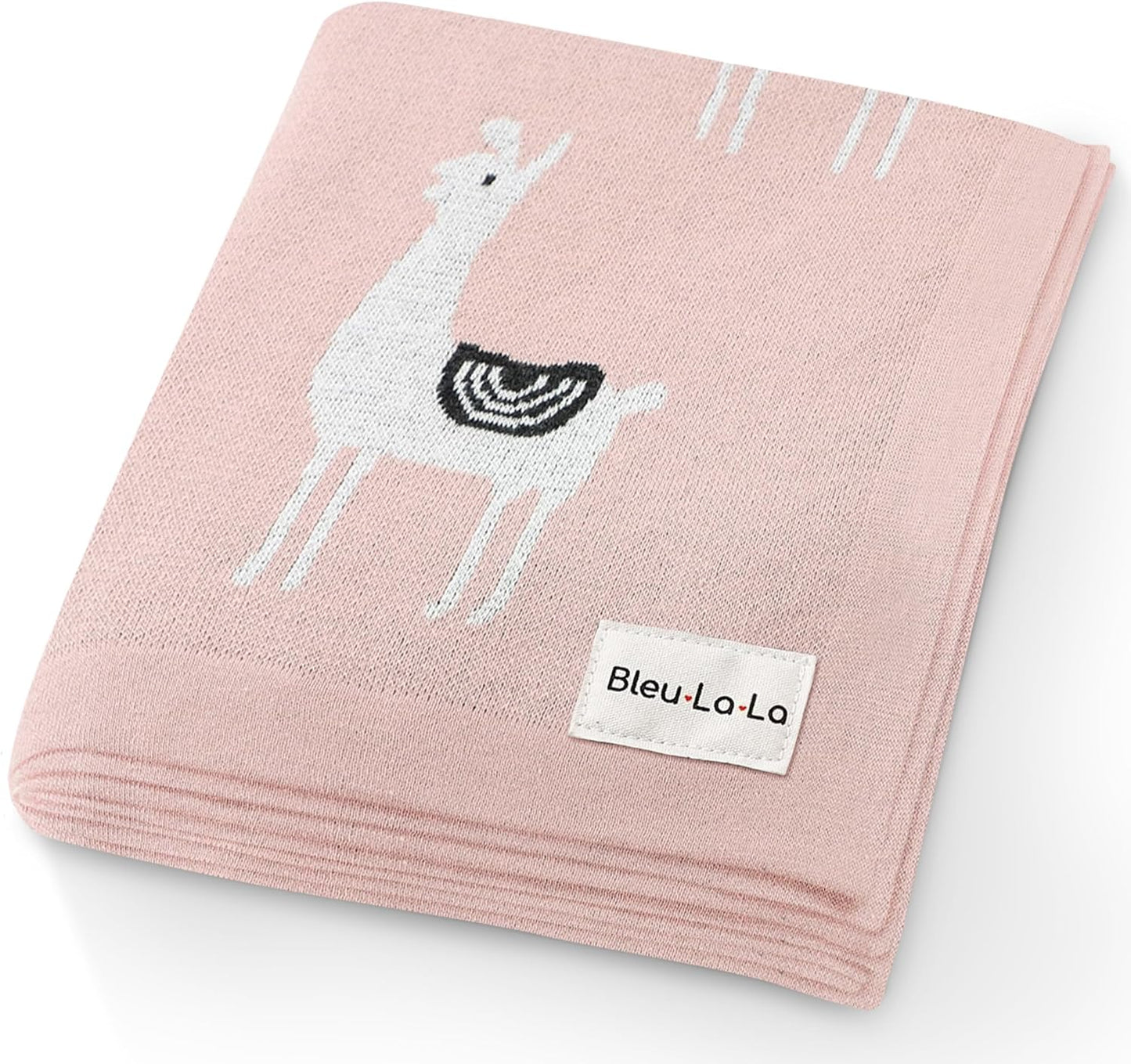Knit Swaddling Baby Blanket - 100% Fine Loomed Cotton Cozy Receiving Cuddle Stroller Crib Swaddling