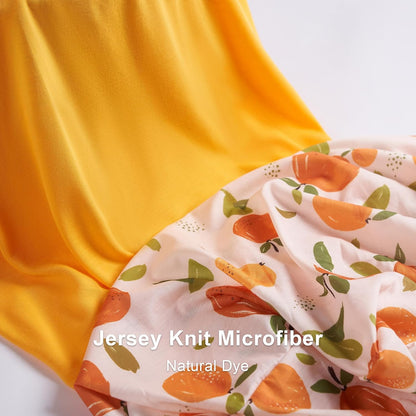 TILLYOU Baby Changing Pad Cover, Changing Table Cover for Girls Boys, Ultra Soft Breathable, 2 Pack Orange Flavour & Orange
