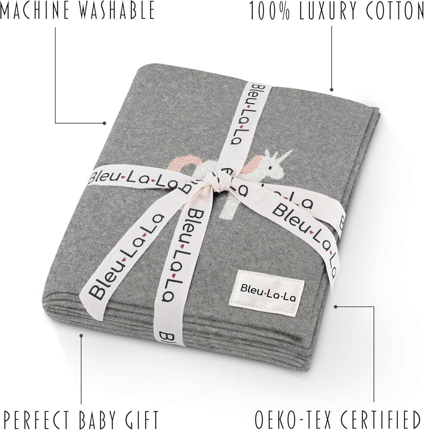 Cotton Baby Swaddle Blanket for Girls and Boys - Buttery Soft Cozy Receiving Swaddle Crib Stroller