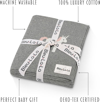 Cotton Baby Swaddle Blanket for Girls and Boys - Buttery Soft Cozy Receiving Swaddle Crib Stroller