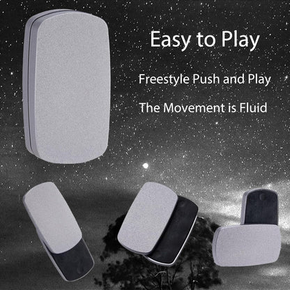 Fidget Slider EDC Gadgets Toy Oval Metal Magnetic Haptic Fidget Toys for Adults Anxiety/ADHD/Stress Relief, Gift for Boyfriend, Husband and Father (Grey)