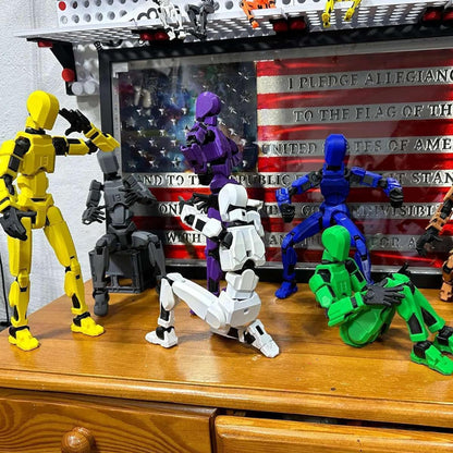 Titan 13 Action Figure, T13 Action Figures 3D Printed Multi-Jointed Movable, Nova 13 Action Figure Lucky 13 Action Figure Dummy 13 Action Figure, Game Gifts Valentines Gifts (Red)