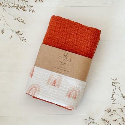 Personalized Baby Blanket with Name – Handmade 100% Organic Cotton Newborn Gift | Custom Knit