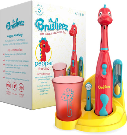 Brusheez Kids’ Electric Toothbrush Set - Safe & Effective for Ages 3+ - Parent Tested & Approved