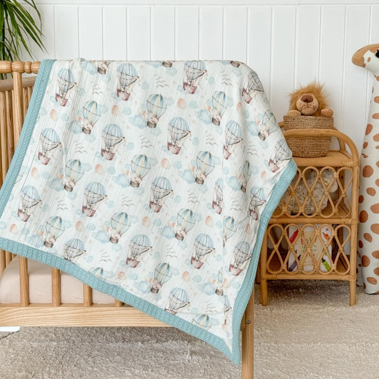 Personalized Baby Blanket with Name – Handmade 100% Organic Cotton Newborn Gift | Custom Knit