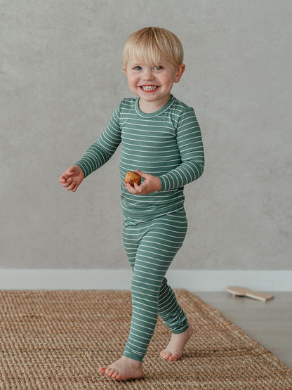 AVAUMA Stripe Pattern Baby Boys Girls Pajama Set Kids Toddler Snug fit Ribbed Sleepwear pjs for Daily Life Style