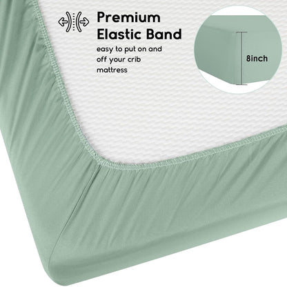 Yoofoss Baby Crib Sheets for Boys Girls, Fitted Crib Sheet 2 Pack for Standard Crib and Toddler