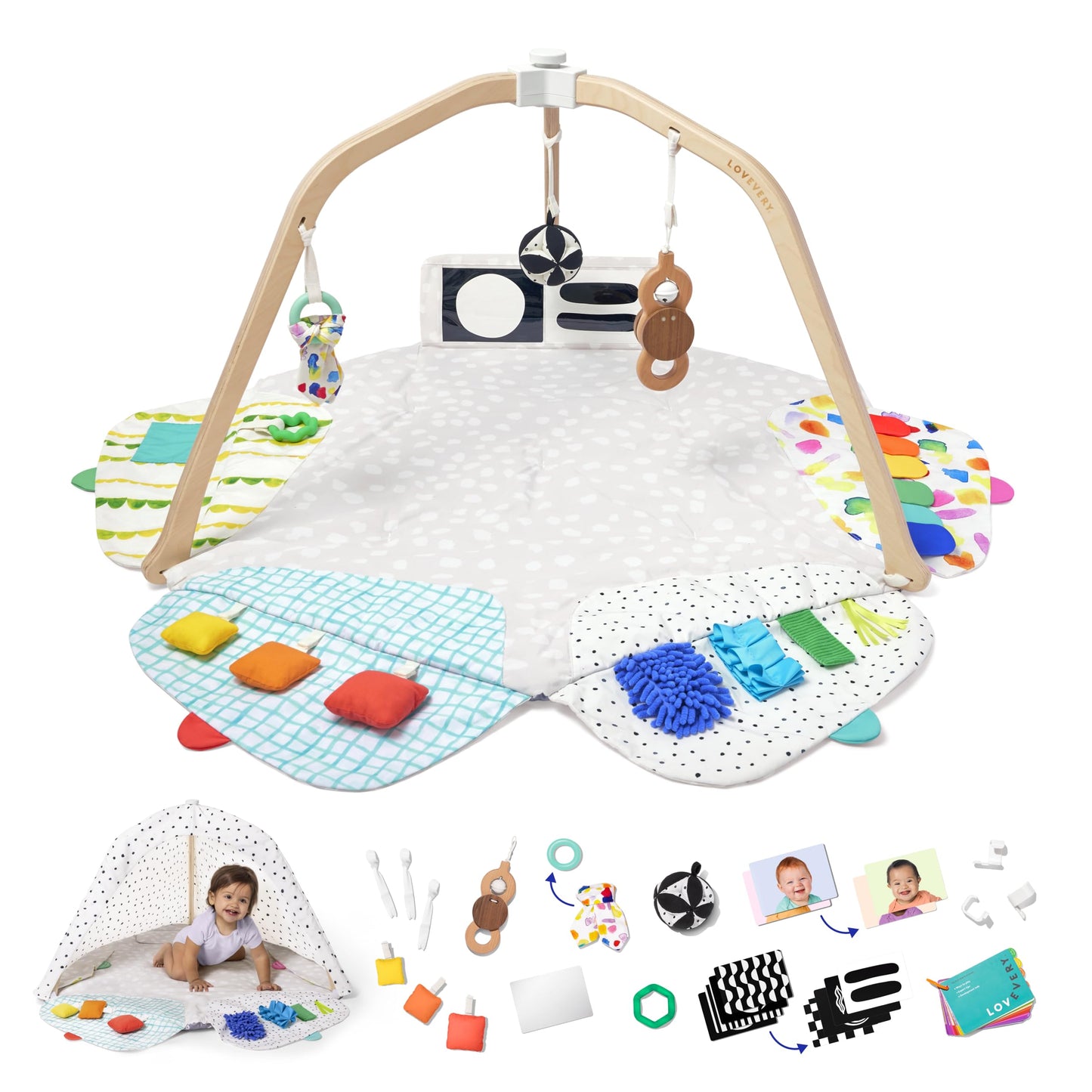 Lovevery, The Play Gym, 5-Stage Baby Developmental for Full Year of Play