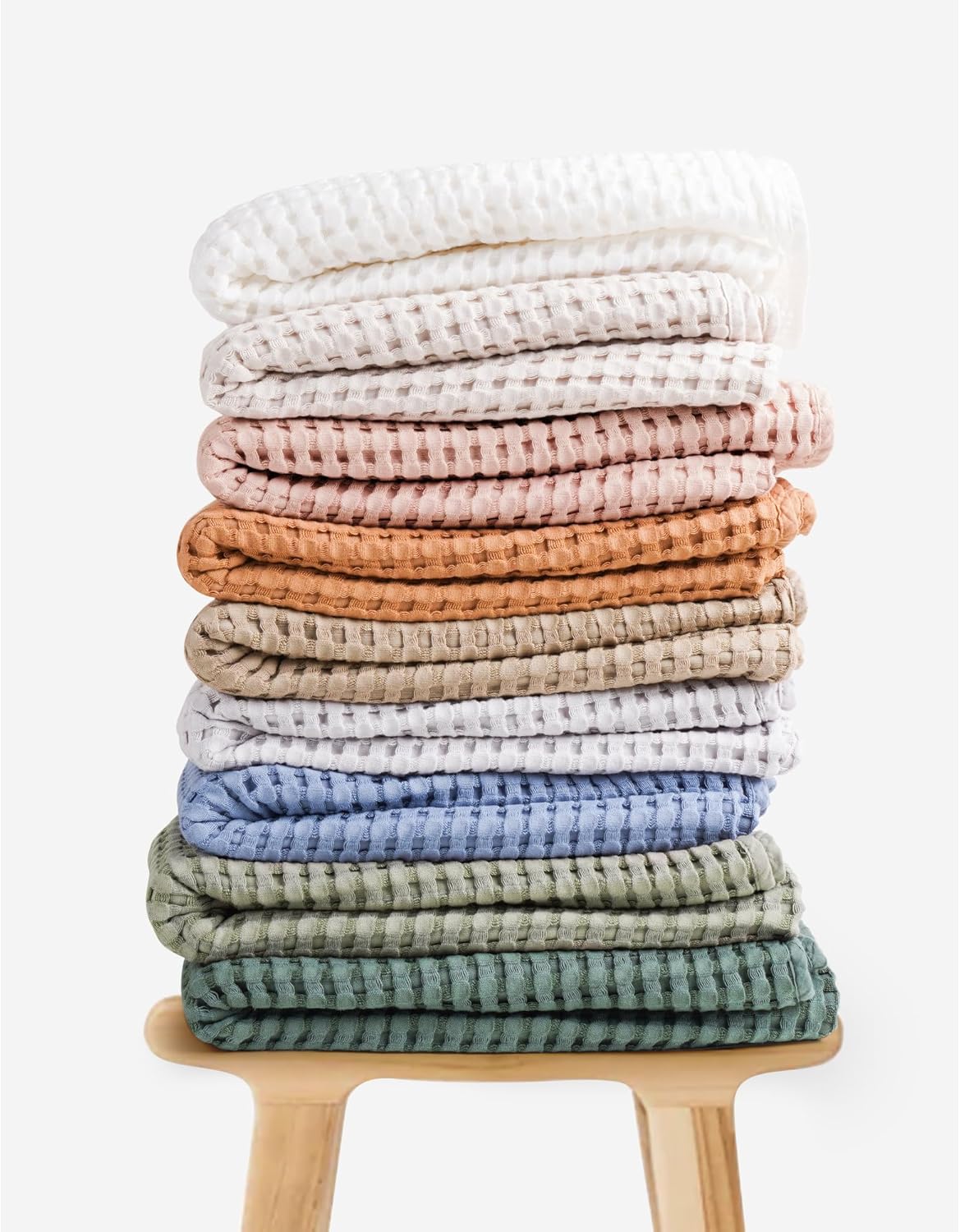 Konssy Waffle Baby Blanket - Soft & Cozy Nursery Swaddle Blanket, Lightweight Toddler Throw for