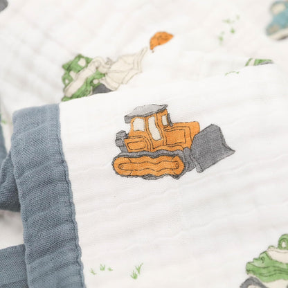 Little Unicorn Newborn Receiving Quilt | Ultra- Soft, Multi-Layered Muslin Fabric | Gift for