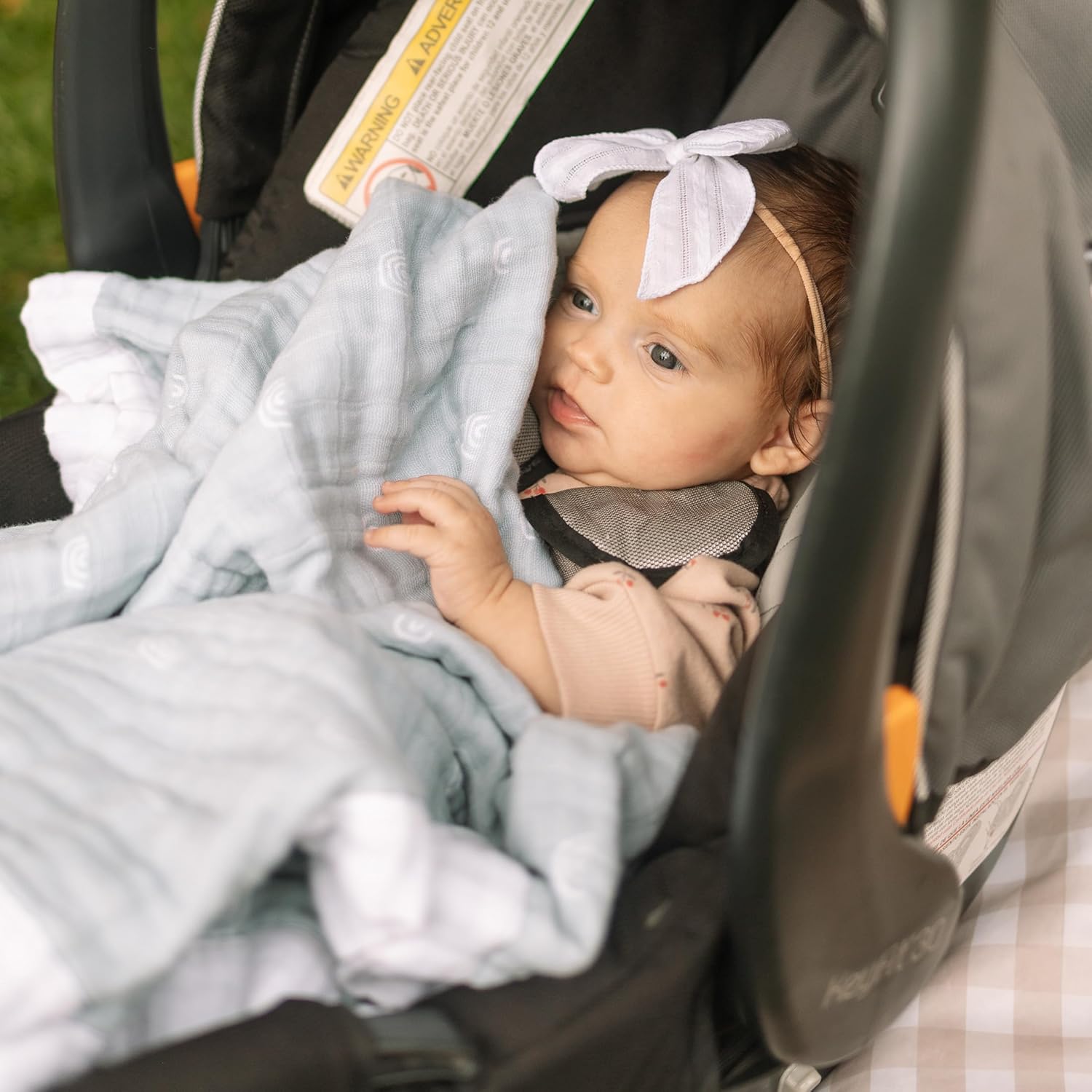 Little Unicorn Newborn Receiving Quilt | Ultra- Soft, Multi-Layered Muslin Fabric | Gift for