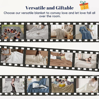 PHF 100% Cotton Waffle Weave Blanket King Size, Soft Lightweight Breathable Cozy Summer Blankets for Bed, Luxury Aesthetic Woven Bedding for Home Decor, 108"x90", Canyon Clay
