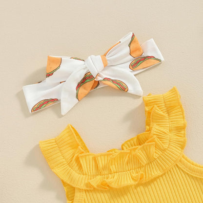 fhutpw Baby Girl Clothes Summer Cute Outfits 3 6 12 18 Months Spaghetti Strap Romper & Floarl Shorts Sets