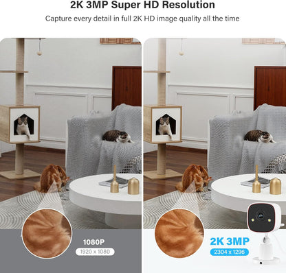 Jennov Outdoor/Indoor Security Cameras 5Ghz/2.4Ghz, 2K HD WiFi/Color Night Vision/Motion Detection /2-Way Audio/IP66 Waterproof Pet Dog Cat Baby Monitor Camera for Home Security