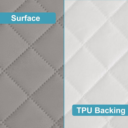 NTBAY 2 Pack Waterproof Crib Mattress Protector, Quilted 28"x52" Toddler Fitted Sheet - Machine