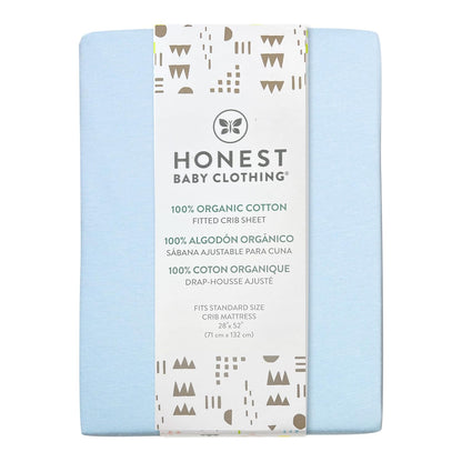 HonestBaby unisex-baby Fitted Crib Sheets Set Standard Mattress, 100% Organic Cotton Baby Boys