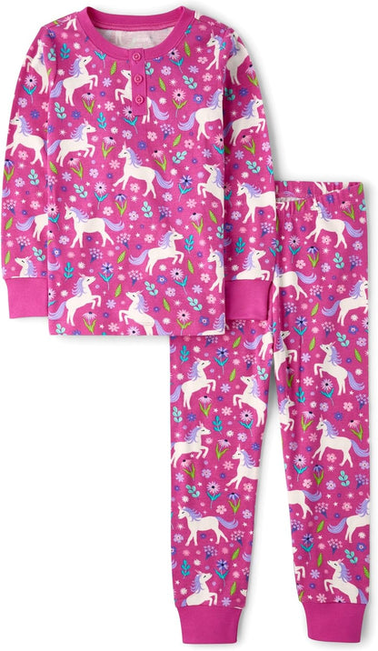 Gymboree Kids' and Toddler 100% Cotton Henley Long Sleeve Top and Pants,gymmies Pajama Set