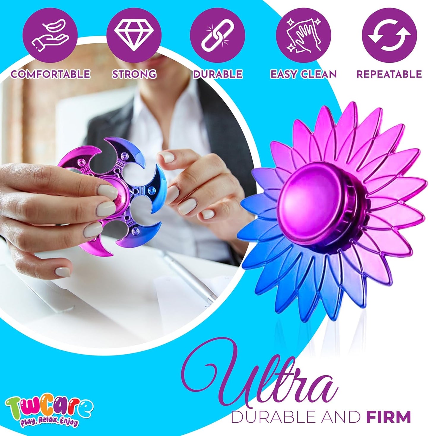 20 Pack High Speed Hand Fidget Spinners for Anxiety ADHD Kids Adults Boys Girls, Sensory Fingertip Pack, Stress Relief Fidgets Toy, Party Favors Birthday Gifts Goodie Bag Stuffers Classroom Prizes