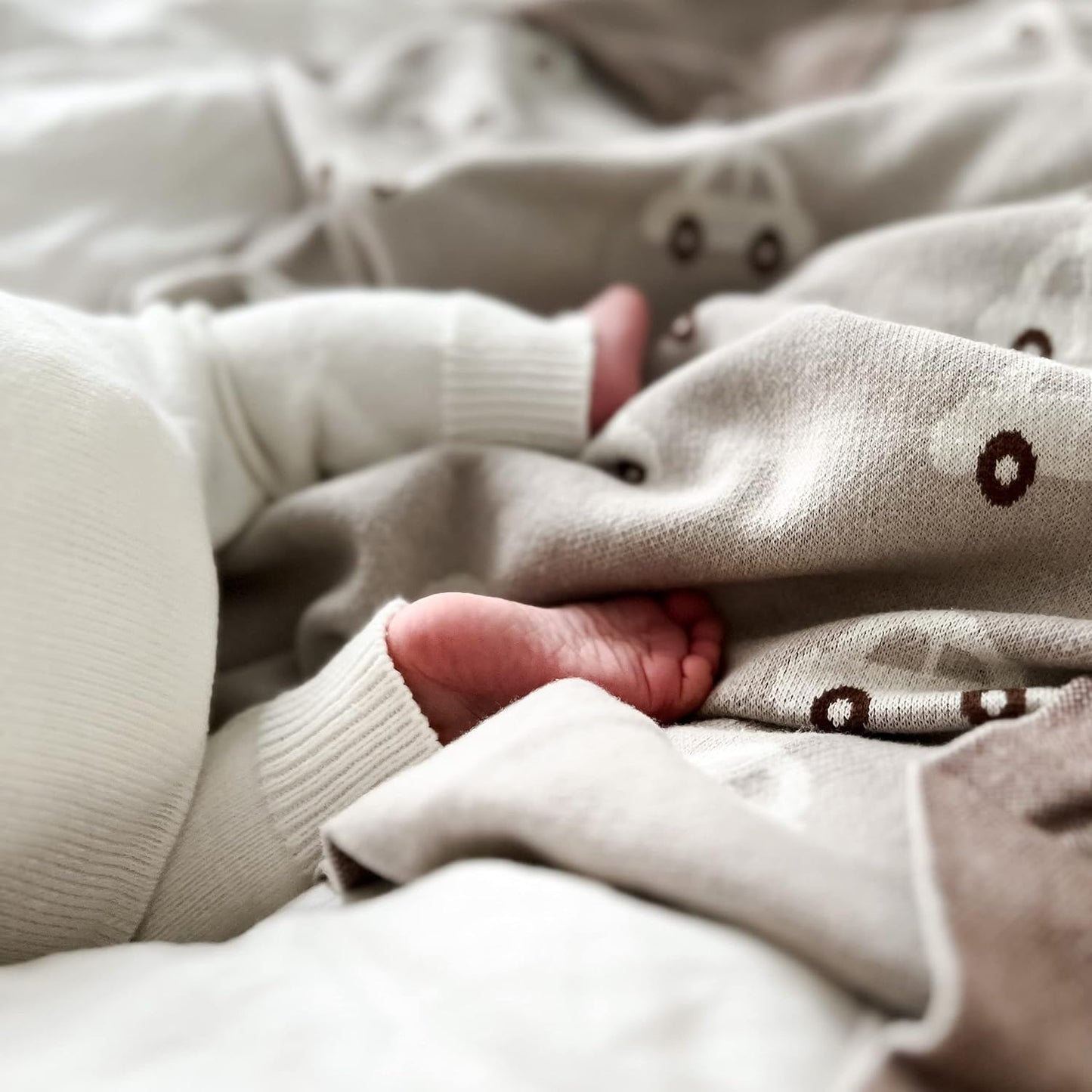 Knit Baby Blanket for Girls and Boys 100% Cotton Buttery Soft Cozy Receiving Swaddle Crib Stroller