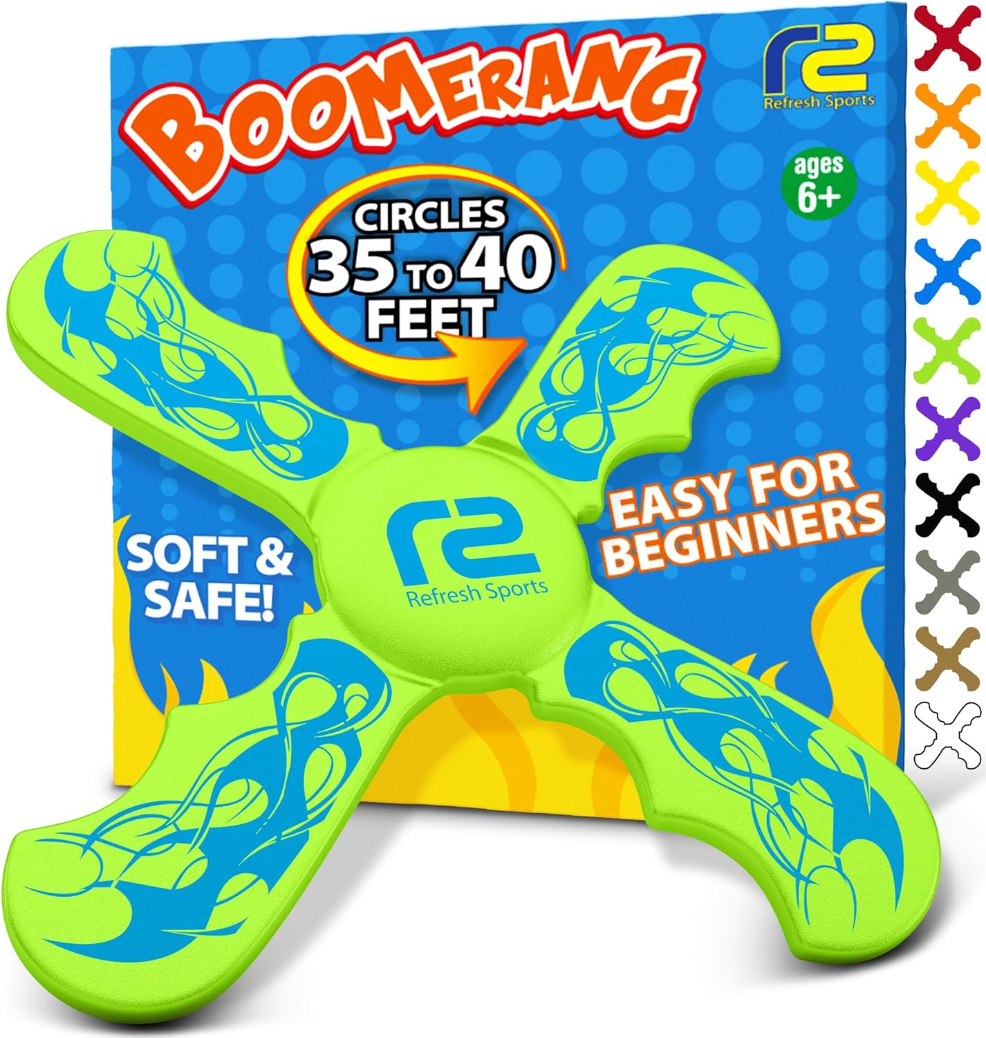 Boomerangs for Kids: Best Soft Flying Beach Toys for Kids - Cool Birthday Gifts for Boys & Girls - Sports Beach Games & Pool Toys - Outdoor Games & Fun for Boys Ages 8-12 & 4 5 6 7 8 9 10 11 12 13 14