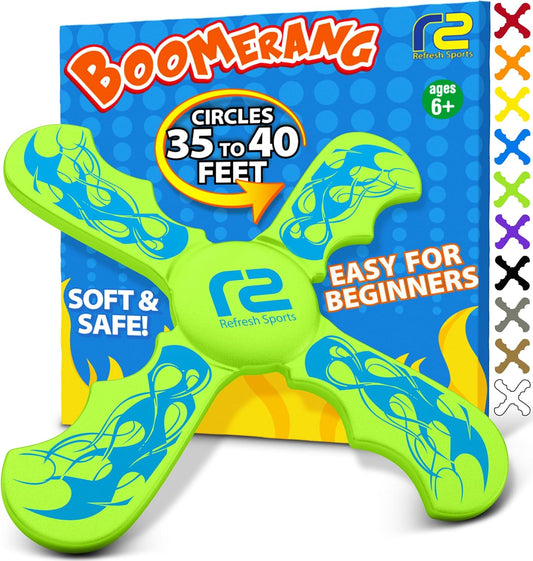 Boomerangs for Kids: Best Soft Flying Beach Toys for Kids - Cool Birthday Gifts for Boys & Girls - Sports Beach Games & Pool Toys - Outdoor Games & Fun for Boys Ages 8-12 & 4 5 6 7 8 9 10 11 12 13 14