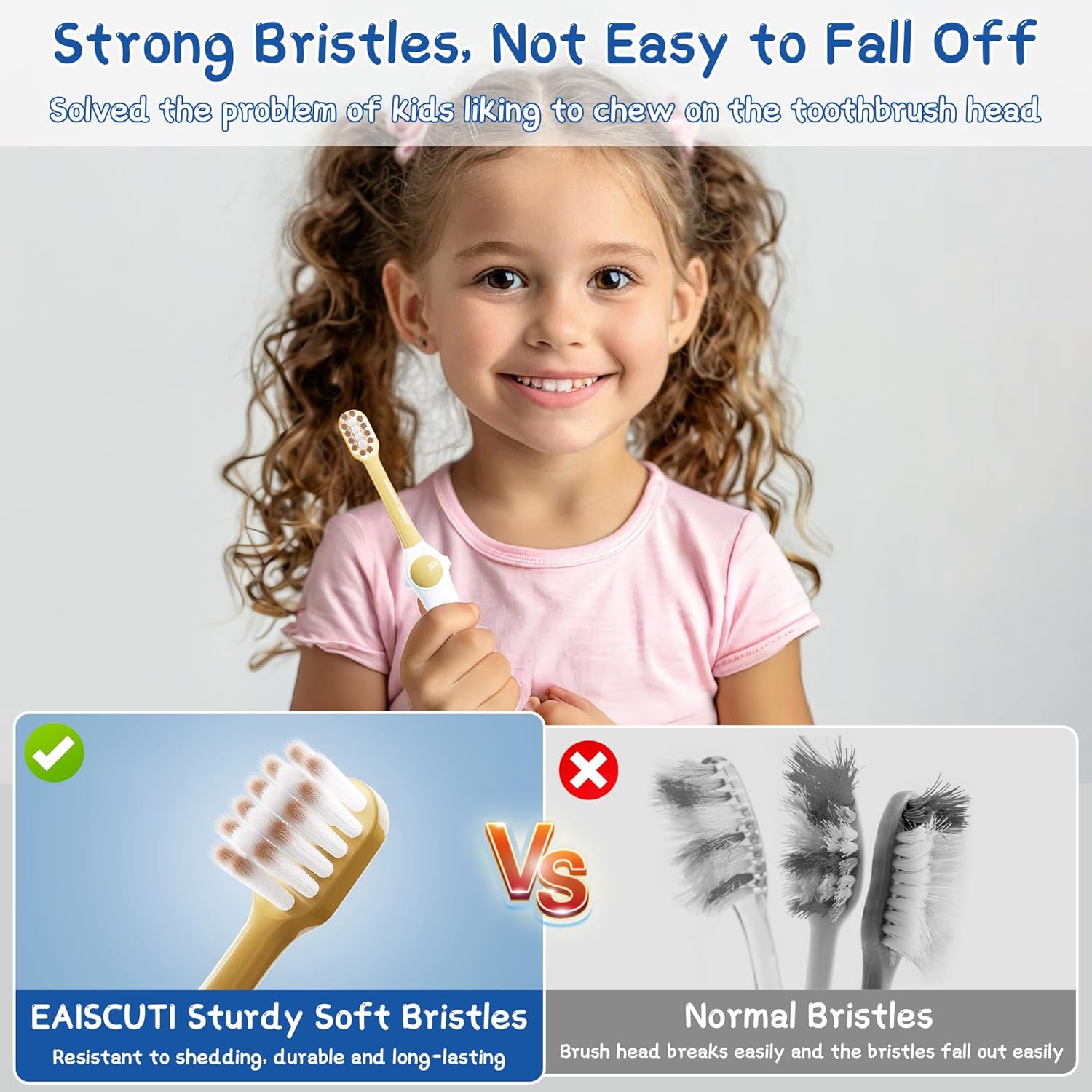 EASICUTI Extra Soft Toddler Toothbrushes 8 Pack, Space Style Kids Toothbrushes for Ages 2-12 Years