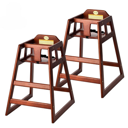 Alpine Wooden High Chairs for Babies and Toddlers with Safety Strap, Commercial Grade Restaurant