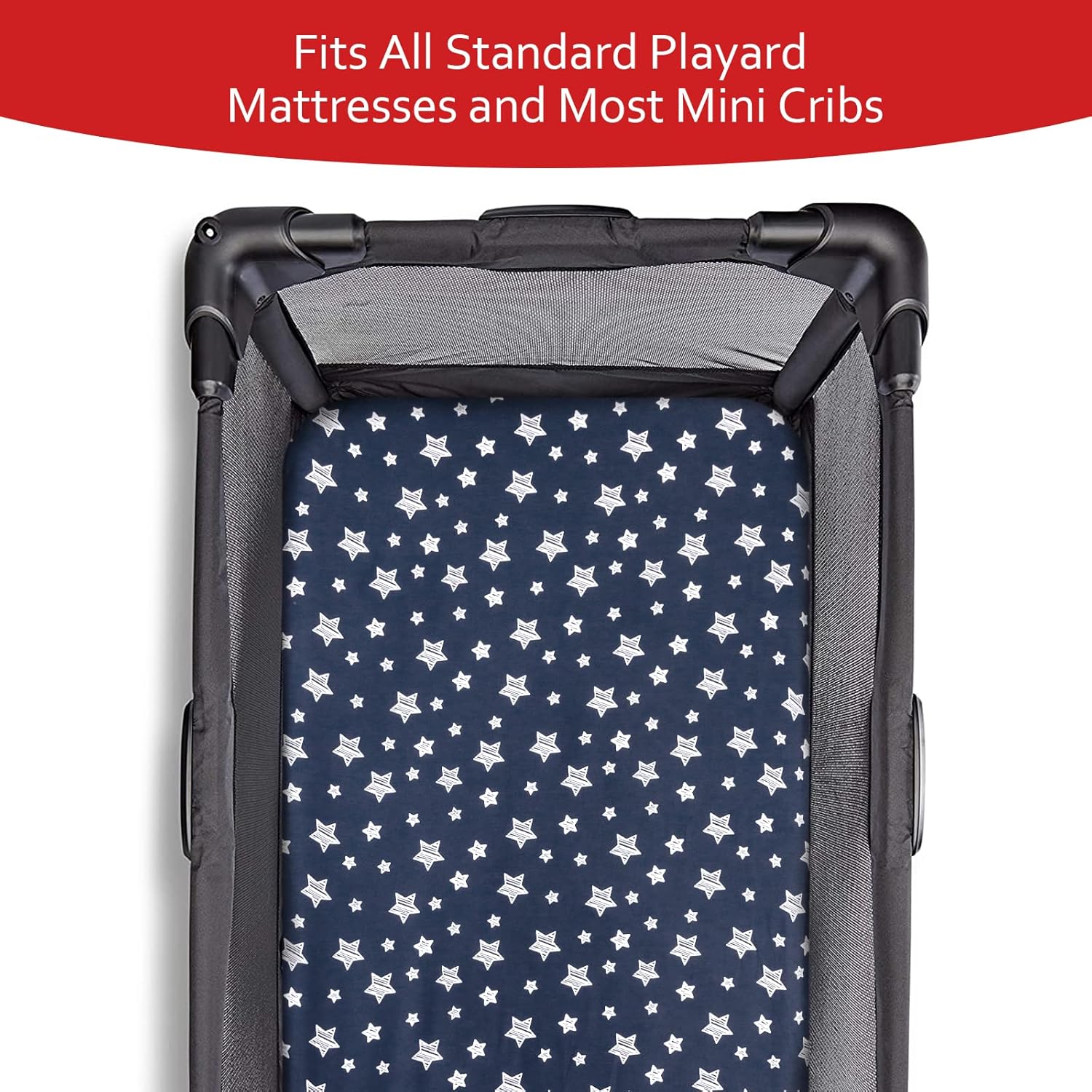 Pack and Play Sheets Boys, 4 Pack Mini Crib Sheets, Stretchy Pack and Play Playard Fitted Sheet