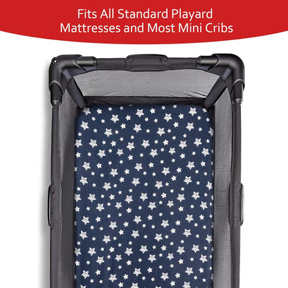 Pack and Play Sheets Boys, 4 Pack Mini Crib Sheets, Stretchy Pack and Play Playard Fitted Sheet