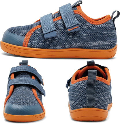 WateLves Toddler Little Kids Wide Barefoot Shoes The First Walking Shoes Girls Boys Breathable Zero Drop Minimalist Sneakers with Wide Toe Box Natural to Grow