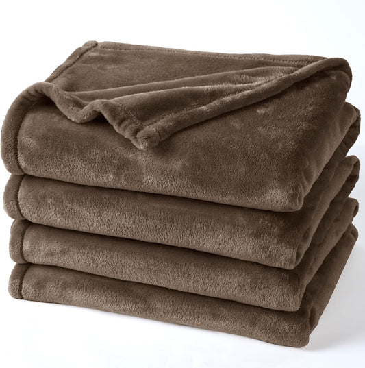 PHF Ultra Soft Fleece Blanket Twin Size, No Shed No Pilling Luxury Plush Cozy 300GSM Lightweight