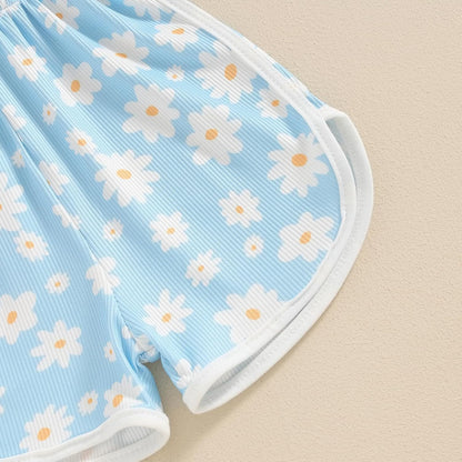 WZTYYDS Toddler Baby Girl Summer Clothes Floral Romper Tie-Up Strap Halter Jumpsuit Infant Summer Sling Playsuit 6M-3T