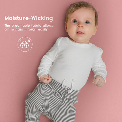 Yoofoss Pack and Play Sheets Fitted, Mini Crib Sheets 2-Pack for Pack N Play Mattress, Stretchy