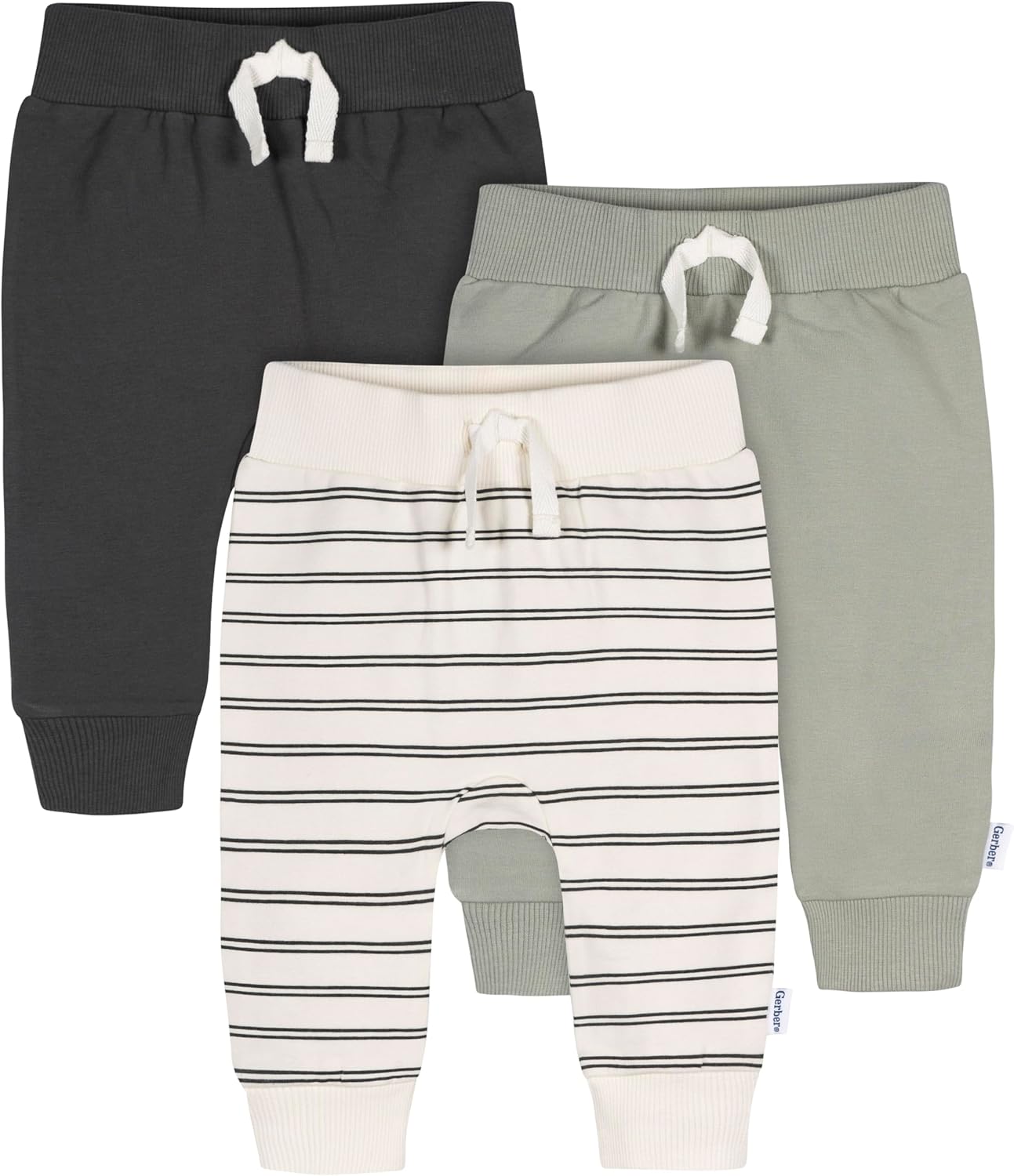 Gerber Baby Boys' Toddler 3-Pack Jogger Pants