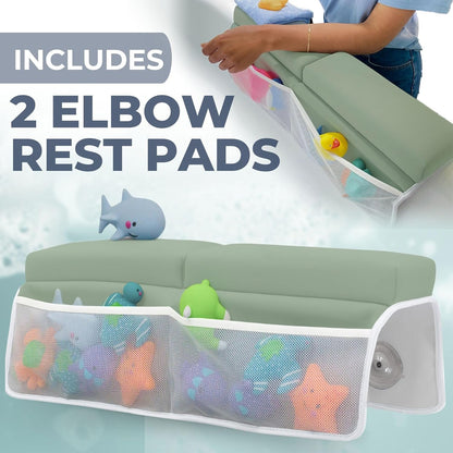 Comfortable Baby Bath Kneeler and Elbow Rest Pad Set – Thick Memory Foam Bath Kneeling Pad with