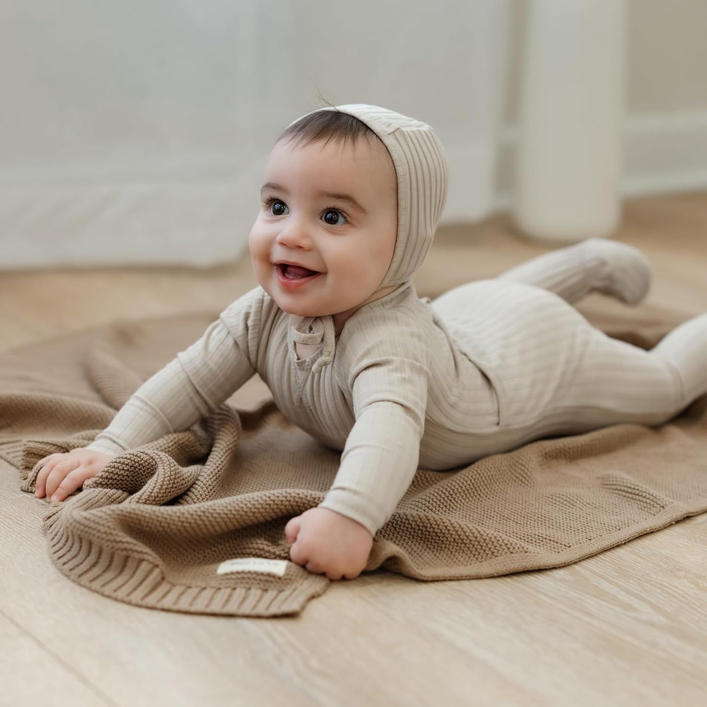 Heritage Knit Organic Cotton Baby Swaddle Blanket - 100% Luxury Organic Cotton Knit Receiving