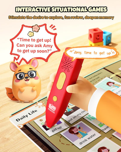 KOKODI Talking Pen Books Sets, Interactive Audio Sound Books Kids Learning Electronic Toys for Boys Girls, Autism Sensory Games, Early Educational Gifts Birthday Gifts for Toddlers Kids Age 2 3 4 5