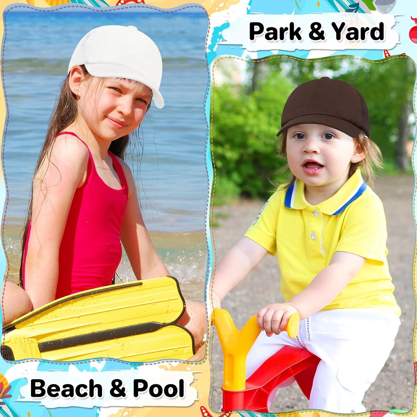 qikqik Baby Baseball Cap Toddler Baseball Hat with Mesh Infant Sun Hat UPF 50+ Baby Ball Cap Toddler Girl Hats Kids Hat Boys