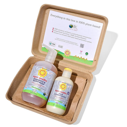California Baby Super Sensitive Baby Shampoo and Conditioner Set | 100% Plant-Based | 19oz
