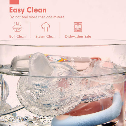 hahaland Sippy Cups for Baby 6-12 Months - 2 in 1 Spout & Straw Unicorns Sippy Cups for Toddlers 1-3 No Spill Transition Weighted Straw Cup (1 Cup with 2 Nipples)